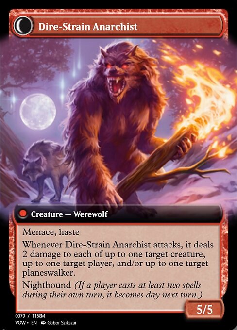 Volatile Arsonist // Dire-Strain Anarchist (back face)