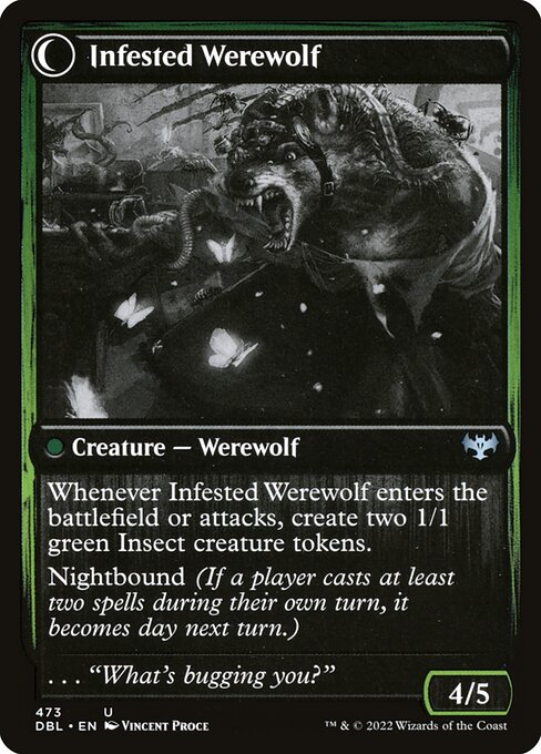 Infestation Expert // Infested Werewolf (back face)