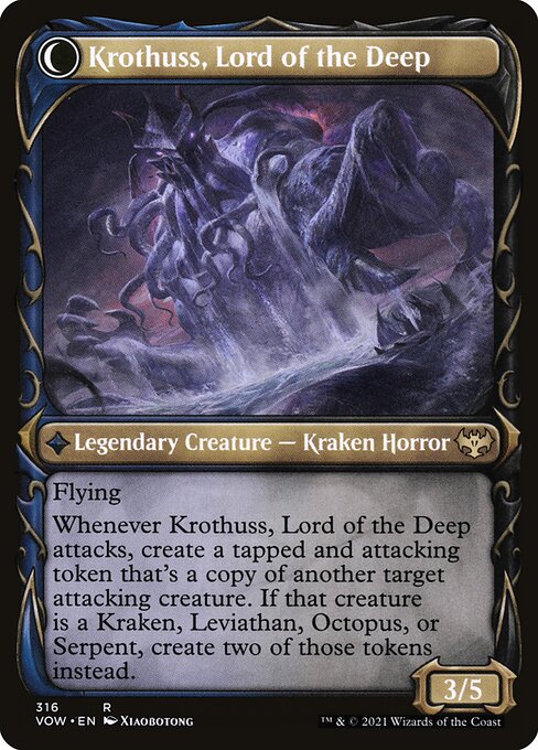 Runo Stromkirk // Krothuss, Lord of the Deep (back face)