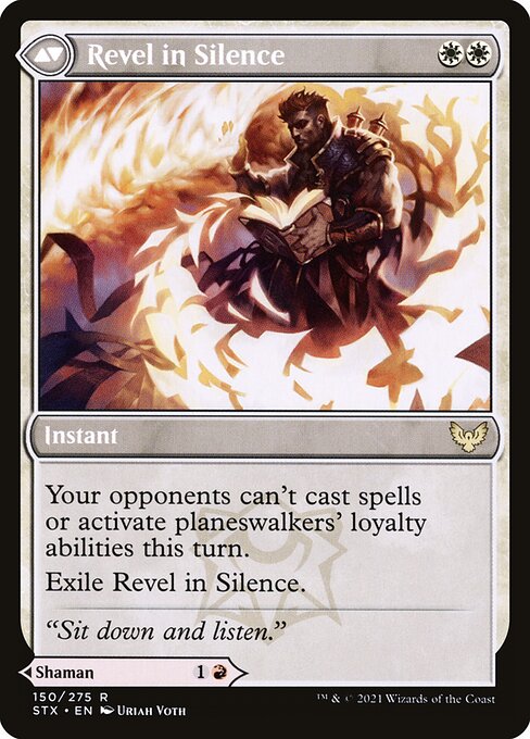 Flamescroll Celebrant // Revel in Silence (back face)