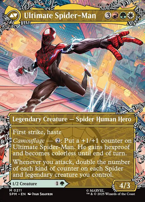 Miles Morales // Ultimate Spider-Man (back face)