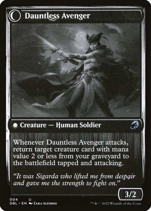 Bereaved Survivor // Dauntless Avenger (back face)