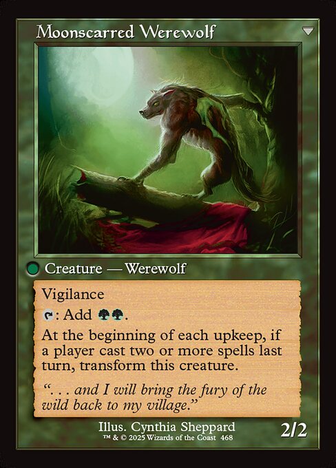 Scorned Villager // Moonscarred Werewolf (back face)