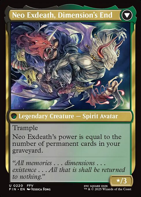 Exdeath, Void Warlock // Neo Exdeath, Dimension's End (back face)