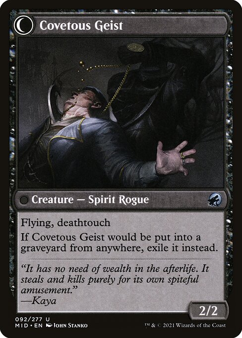 Covert Cutpurse // Covetous Geist (back face)