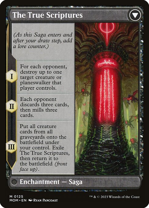 Sheoldred // The True Scriptures (back face)