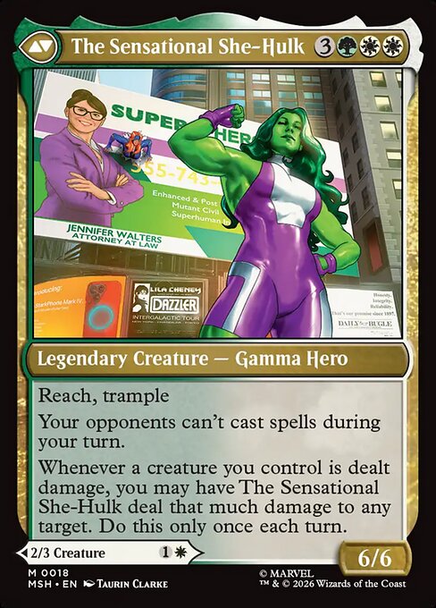 Jennifer Walters // The Sensational She-Hulk (back face)