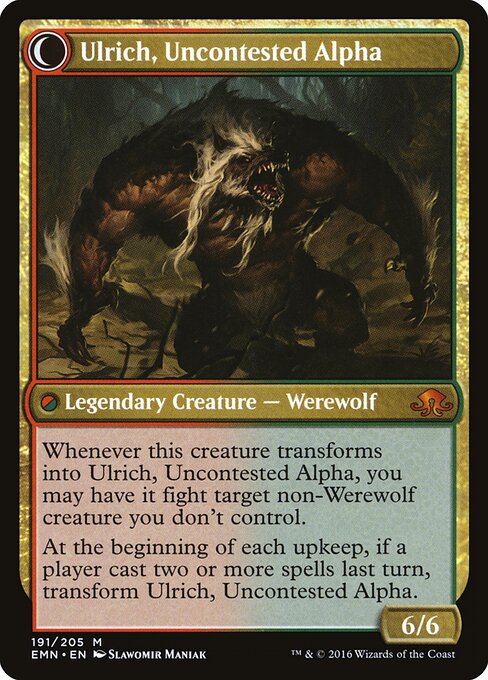 Ulrich of the Krallenhorde // Ulrich, Uncontested Alpha (back face)