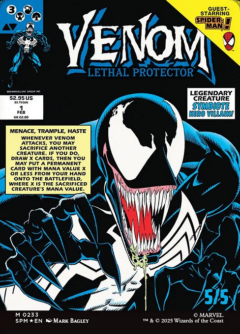 Eddie Brock // Venom, Lethal Protector (back face)