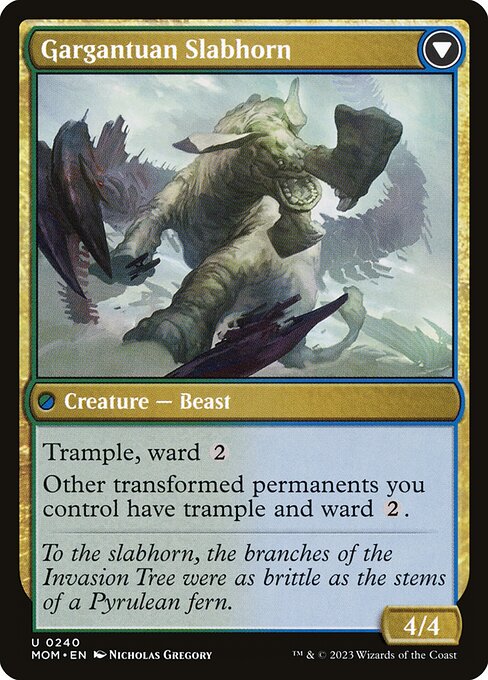 Invasion of Pyrulea // Gargantuan Slabhorn (back face)