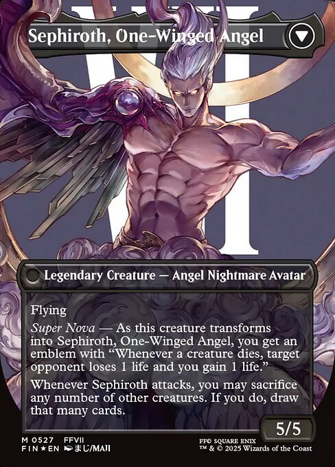 Sephiroth, Fabled SOLDIER // Sephiroth, One-Winged Angel (back face)