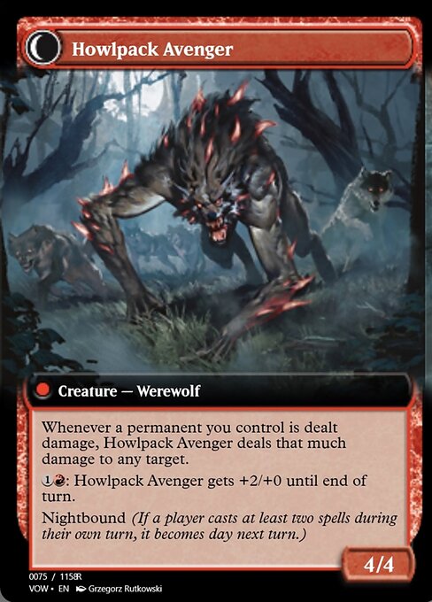 Ill-Tempered Loner // Howlpack Avenger (back face)