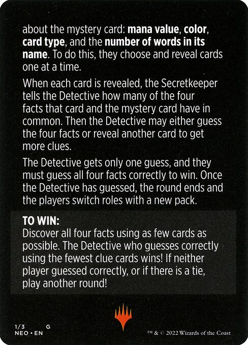 Booster Sleuth // Booster Sleuth (cont'd) (back face)