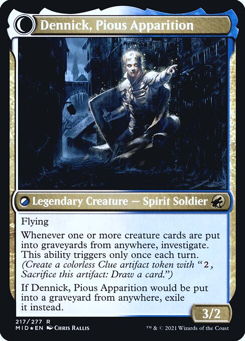 Dennick, Pious Apprentice // Dennick, Pious Apparition (back face)