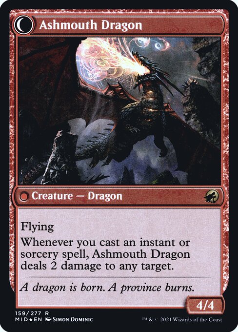 Smoldering Egg // Ashmouth Dragon (back face)