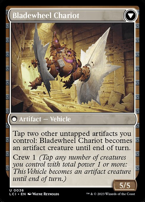 Spring-Loaded Sawblades // Bladewheel Chariot (back face)