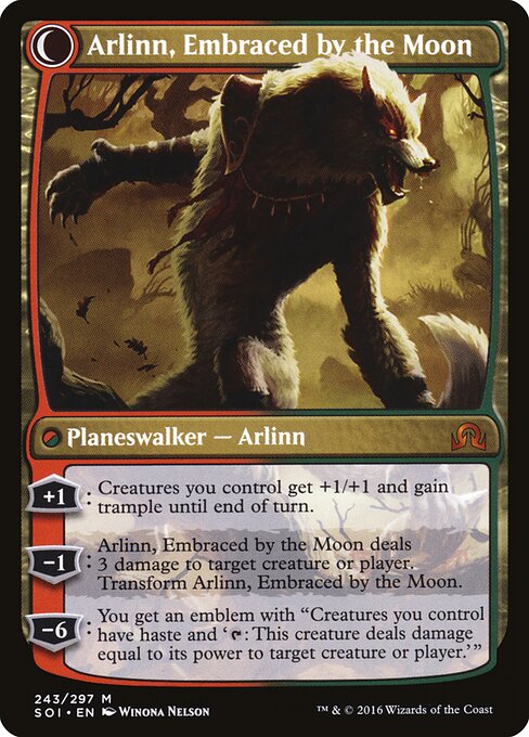 Arlinn Kord // Arlinn, Embraced by the Moon (back face)