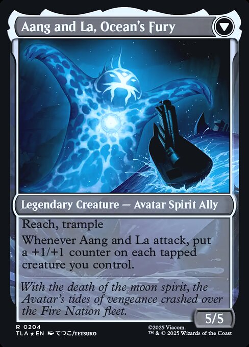 Aang, Swift Savior // Aang and La, Ocean's Fury (back face)