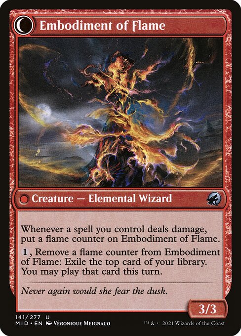 Flame Channeler // Embodiment of Flame (back face)