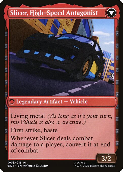 Slicer, Hired Muscle // Slicer, High-Speed Antagonist (back face)