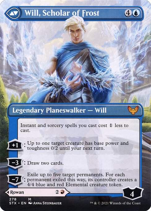 Rowan, Scholar of Sparks // Will, Scholar of Frost (back face)