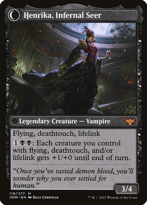 Henrika Domnathi // Henrika, Infernal Seer (back face)