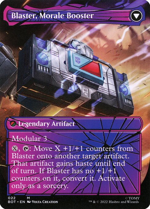 Blaster, Combat DJ // Blaster, Morale Booster (back face)