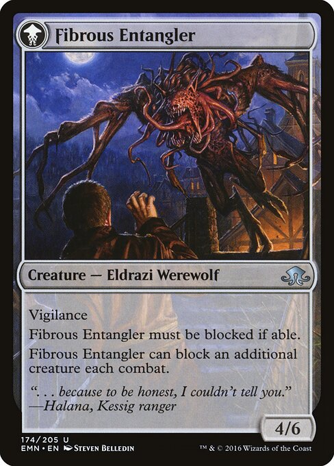 Tangleclaw Werewolf // Fibrous Entangler (back face)