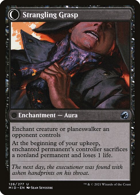 Vengeful Strangler // Strangling Grasp (back face)
