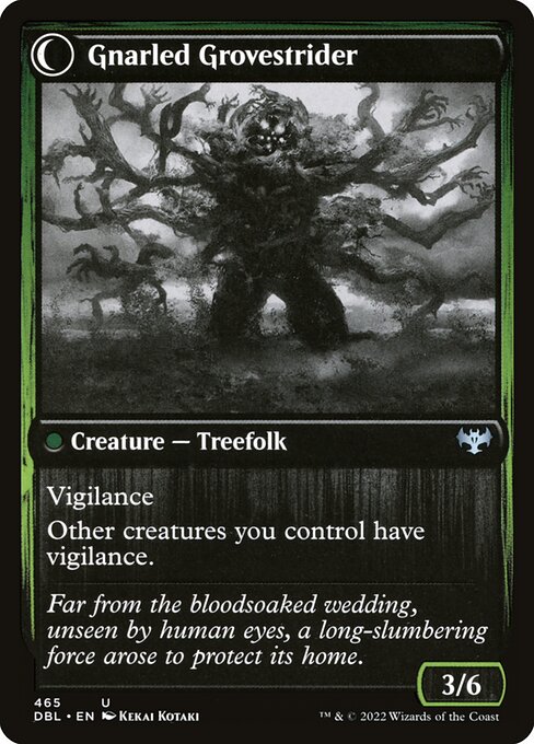 Dormant Grove // Gnarled Grovestrider (back face)