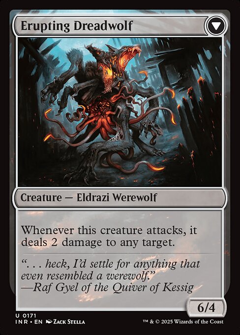 Smoldering Werewolf // Erupting Dreadwolf (back face)