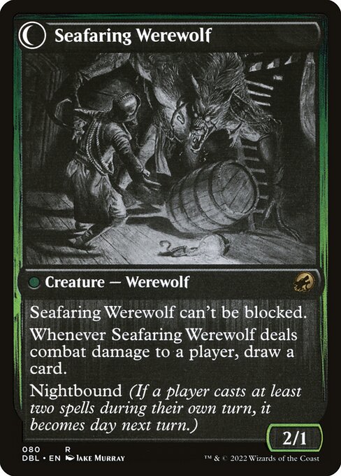 Suspicious Stowaway // Seafaring Werewolf (back face)