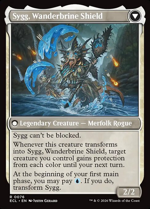 Sygg, Wanderwine Wisdom // Sygg, Wanderbrine Shield (back face)
