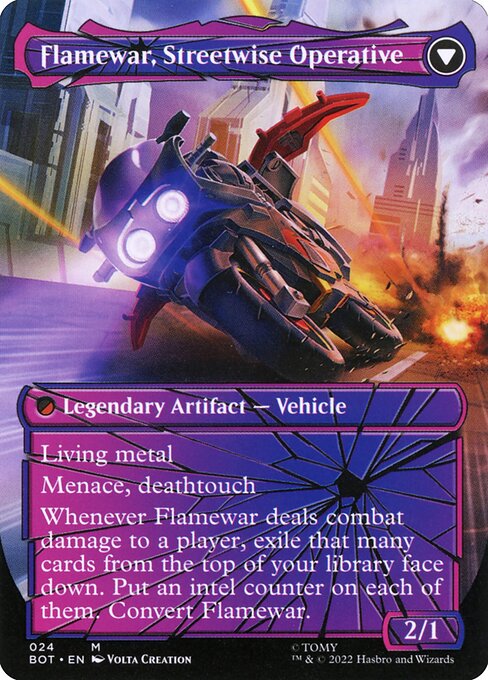 Flamewar, Brash Veteran // Flamewar, Streetwise Operative (back face)