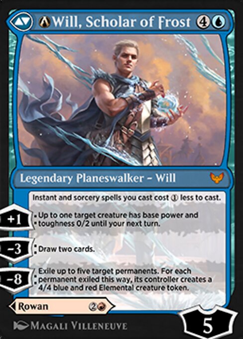 A-Rowan, Scholar of Sparks // A-Will, Scholar of Frost (back face)