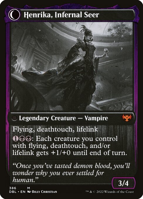Henrika Domnathi // Henrika, Infernal Seer (back face)