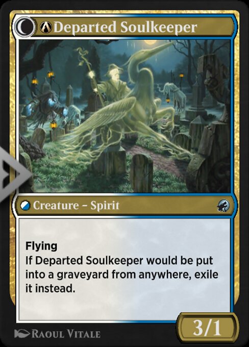 A-Devoted Grafkeeper // A-Departed Soulkeeper (back face)