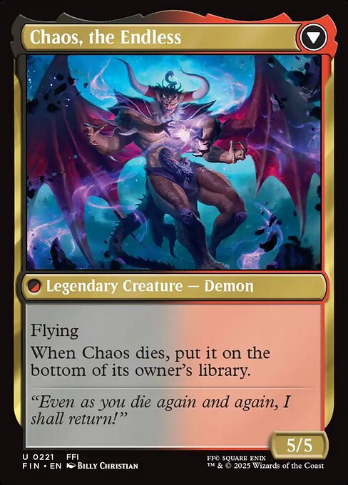 Garland, Knight of Cornelia // Chaos, the Endless (back face)