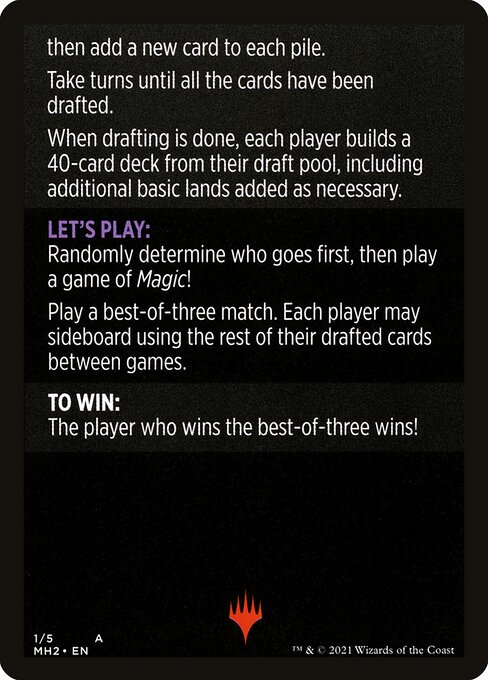 Winchester Draft // Winchester Draft (cont'd) (back face)
