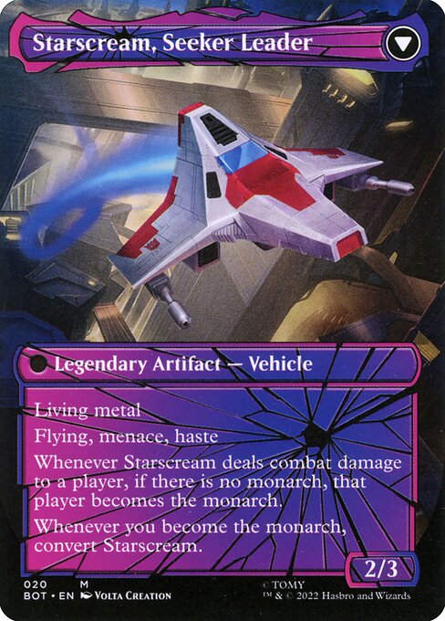 Starscream, Power Hungry // Starscream, Seeker Leader (back face)