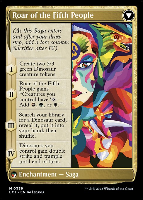 Huatli, Poet of Unity // Roar of the Fifth People (back face)