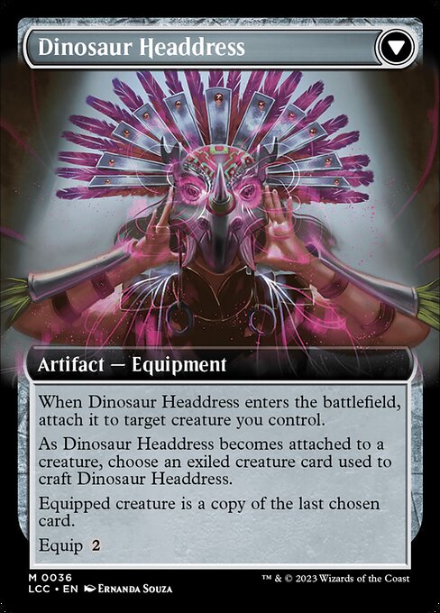 Paleontologist's Pick-Axe // Dinosaur Headdress (back face)