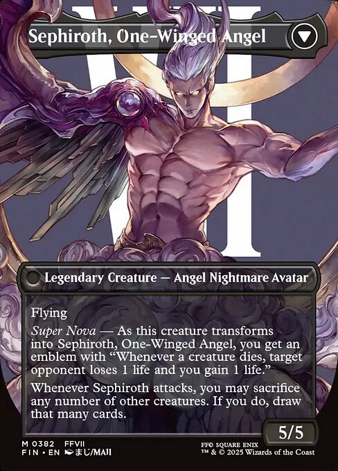 Sephiroth, Fabled SOLDIER // Sephiroth, One-Winged Angel (back face)