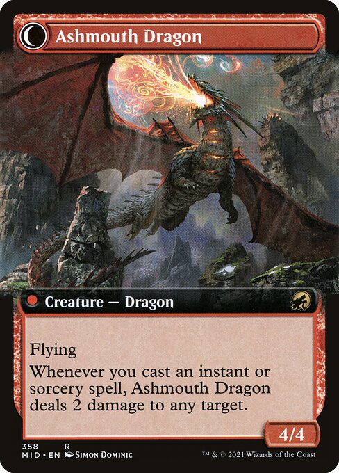 Smoldering Egg // Ashmouth Dragon (back face)