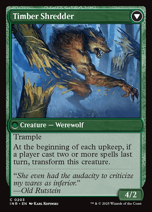 Hinterland Logger // Timber Shredder (back face)
