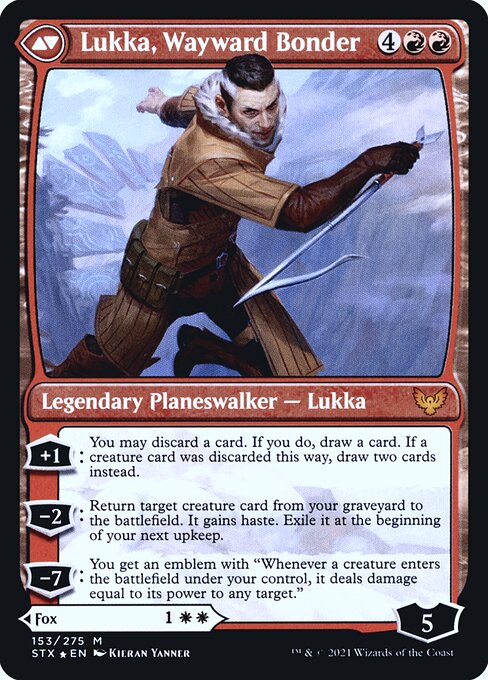 Mila, Crafty Companion // Lukka, Wayward Bonder (back face)