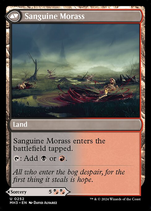 Bloodsoaked Insight // Sanguine Morass (back face)
