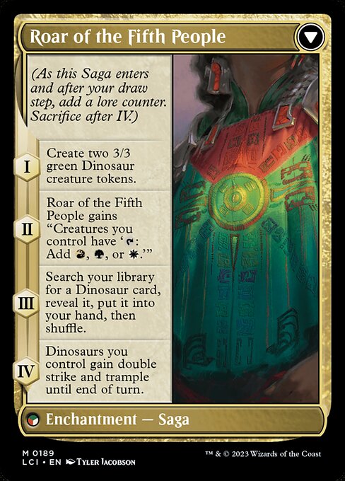 Huatli, Poet of Unity // Roar of the Fifth People (back face)