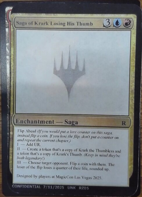 Saga of Krark Losing His Thumb
