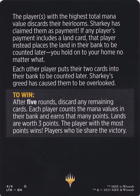 Sharkey's Tithe // Sharkey's Tithe (cont'd) (back face)